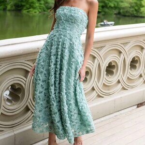 Shoshanna Floral Applique Maxi Dress Size 2 New With Tags